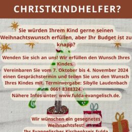 Sie suchen einen Christkindhelfer?