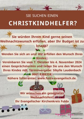 Sie suchen einen Christkindhelfer?